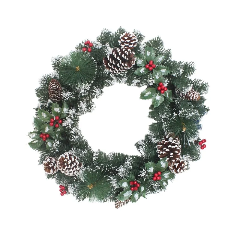 20" Luxury Traditional Christmas Wreath Xmas Decoration