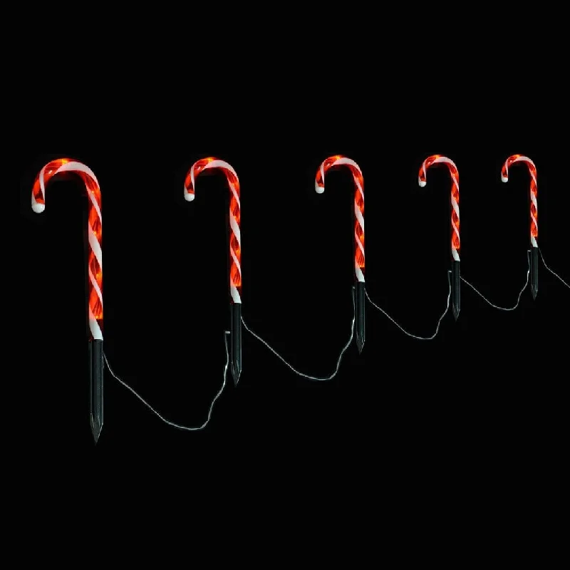 25cm Light Up Christmas Candy Canes Garden Stakes Pathway Lights