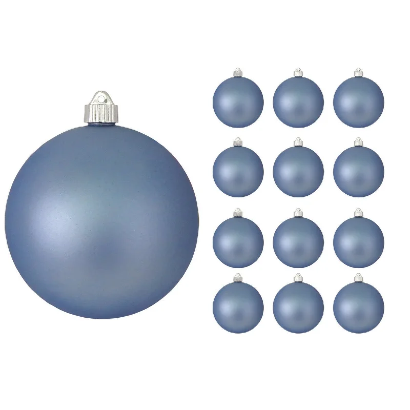 6" Arctic Blue Shatterproof Ball Set Of 8