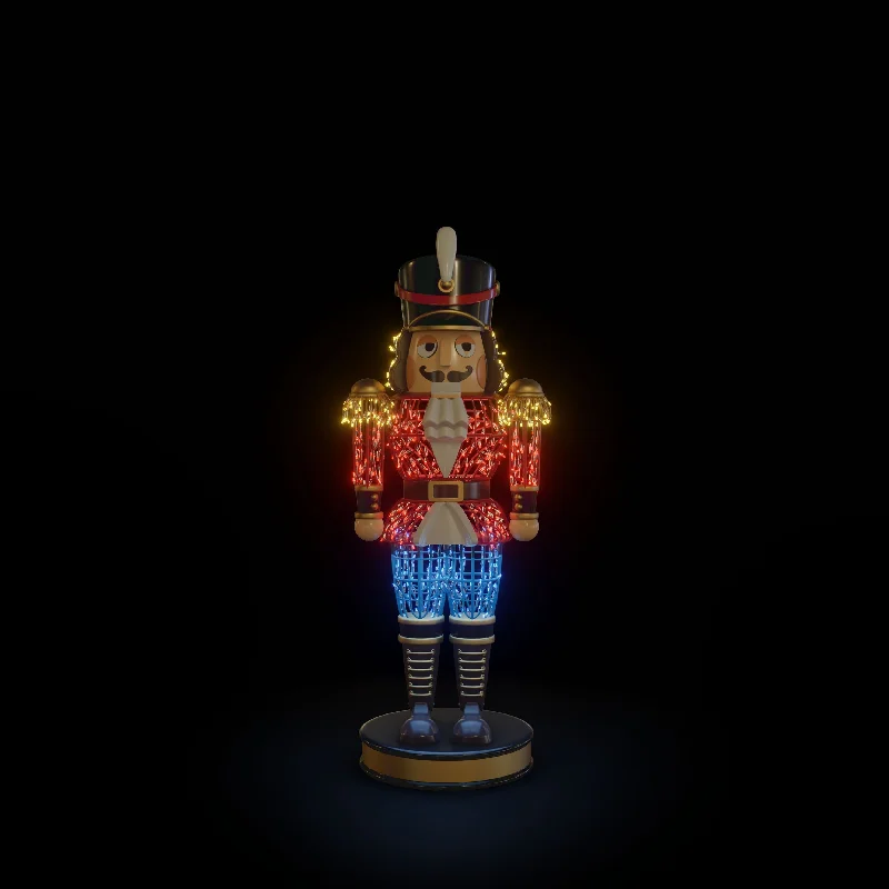 6 FT Red Nutcracker With LED Lights