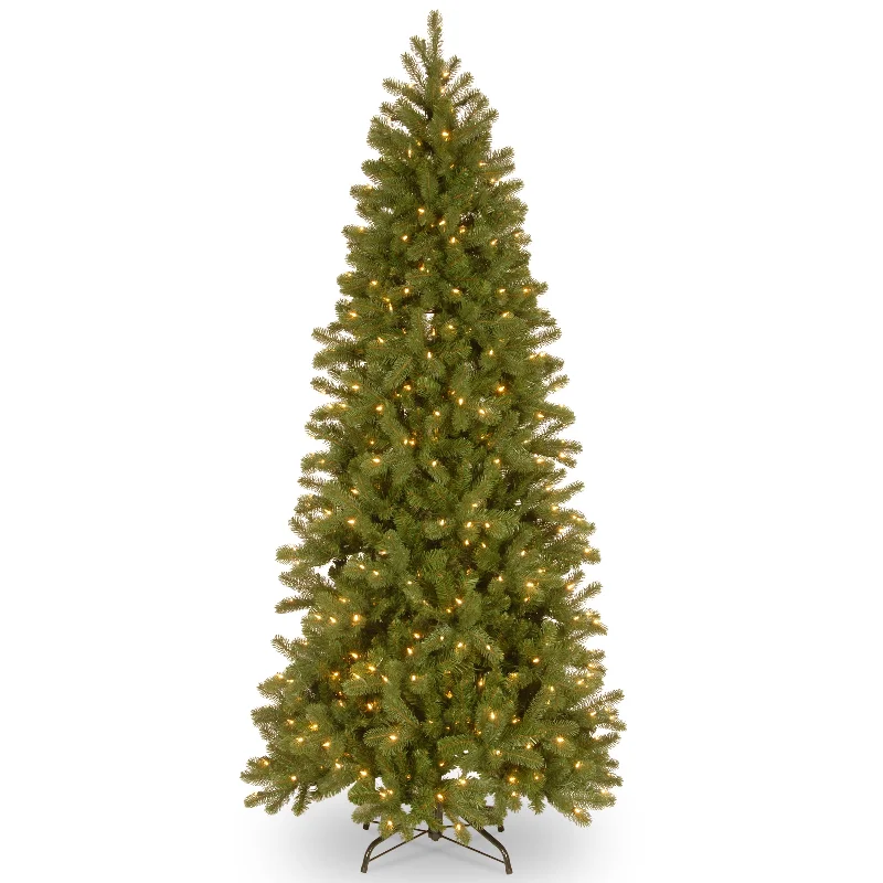 7 ft. Pre-Lit Downswept Douglas Fir Pencil Slim Tree with Dual Color LED Lights