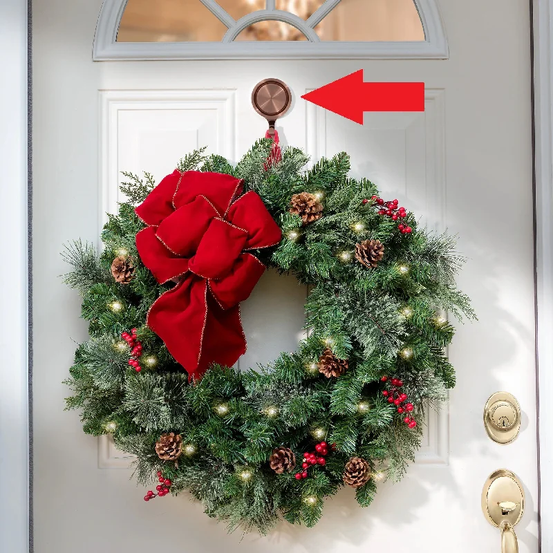 Attract™ Pinch-Free Magnetic Wreath Hanger - Brushed Copper 2 Pack