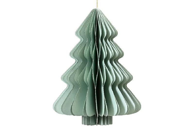 Christmas Tree Shape Paper Decoration | Mint | 20cm