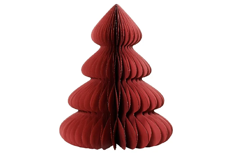 Christmas Tree Shape Paper Decoration | Red | 90cm