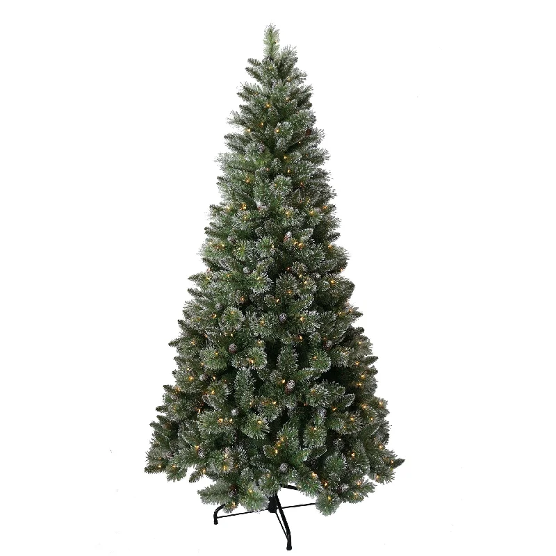 Crystal Bristle Pine 7.5ft Pre-Lit (A14)