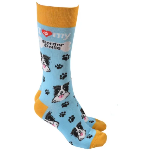 Dog Society Border Collie Socks Blue