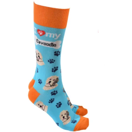 Dog Society Cavoodle Socks Blue