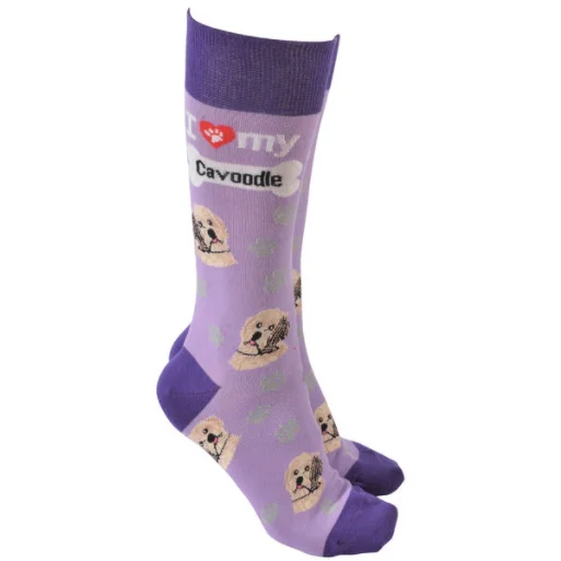 Dog Society Cavoodle Socks Purple