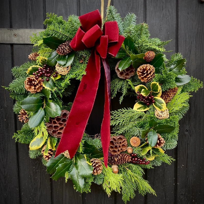 Fresh Christmas Door Wreath