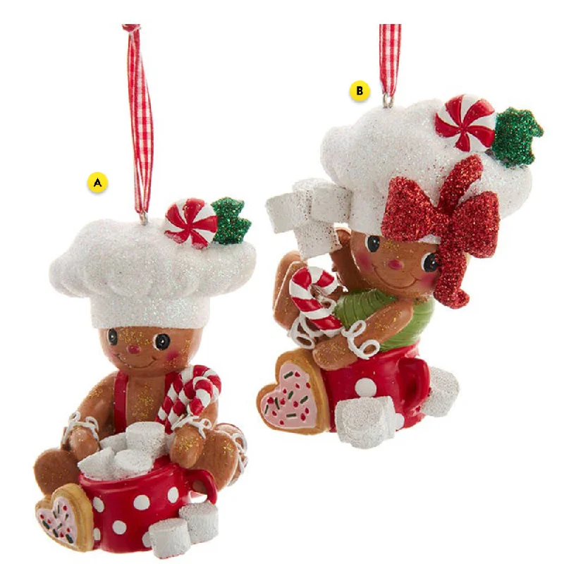 Gingerbread with Hot Cocoa & Marshmallows Ornaments