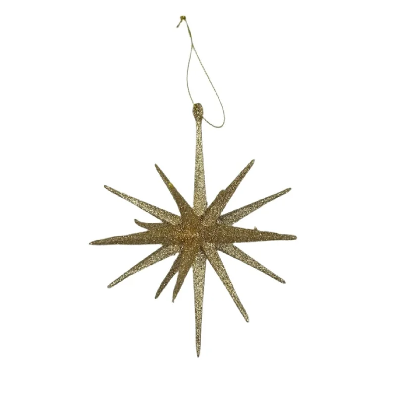 Gold Sparkly 3D Star Decoration