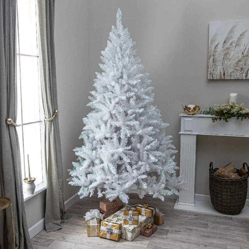 Hatfield Artificial White PVC Christmas Tree 6FT, 7FT