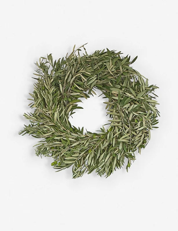 Fresh Handmade Olive Leaf Wreath