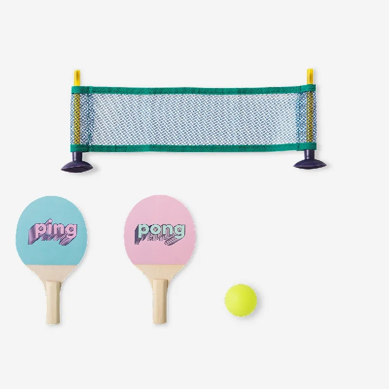 Palm sized table tennis set