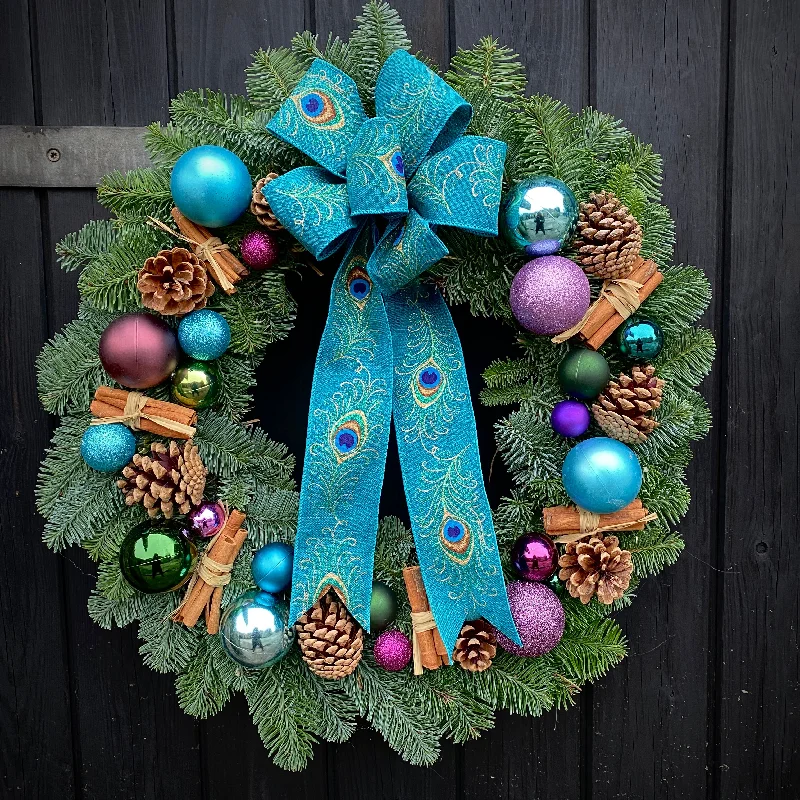 Peacock Door Wreath