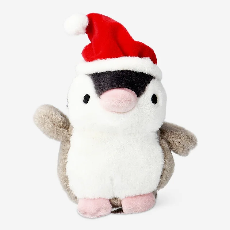 Penguin plush toy with moving tail