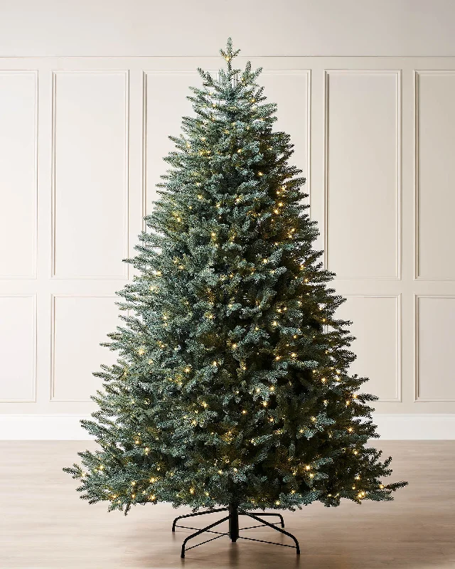 Pre-Lit Mixed Pine Blue Christmas Tree, Dual LED Warm White, 6 ft