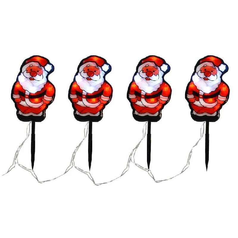 Set of 4 PVC Santa Garden Pathway christmas Lights