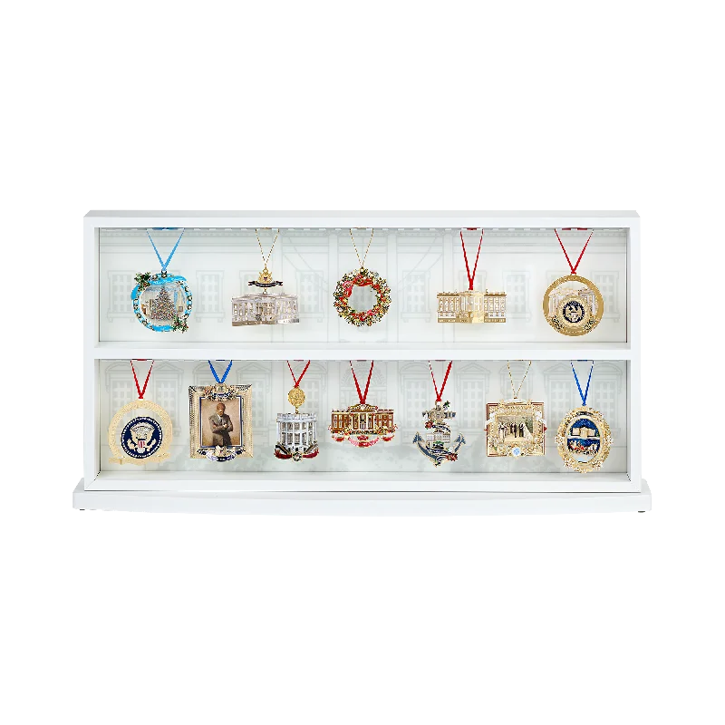 White House Christmas Ornament Display Case