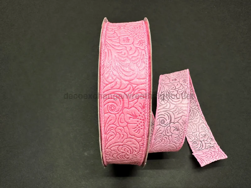 984209-03C: (841-09-461) Pink Flower Embossed, 1.5"X50Y