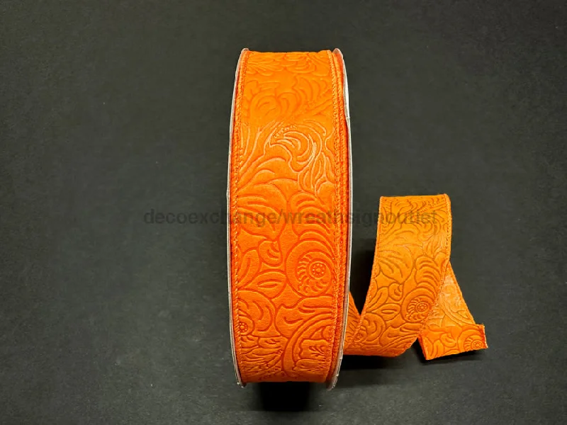 984209-19C: (841-09-471) Orange Flower Embossed, 1.5"X50Y